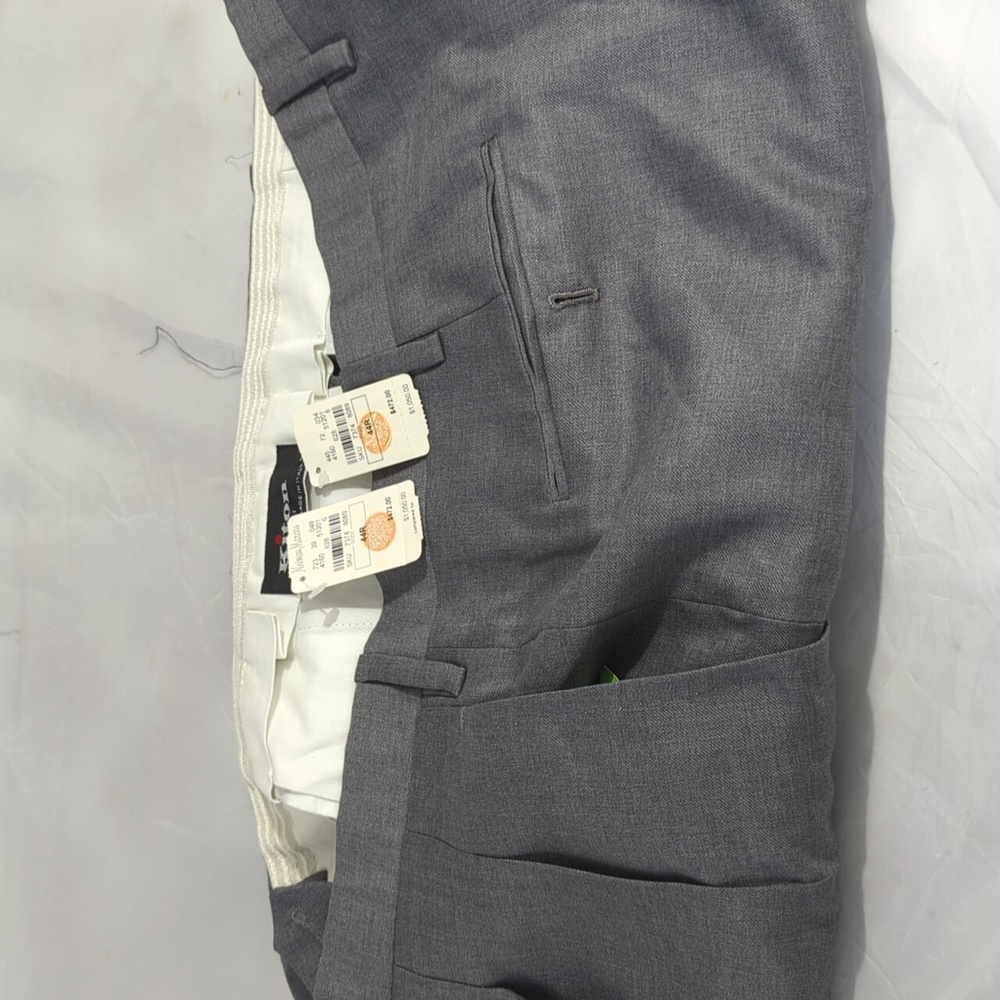 Kiton Wool Gray Dress Pants